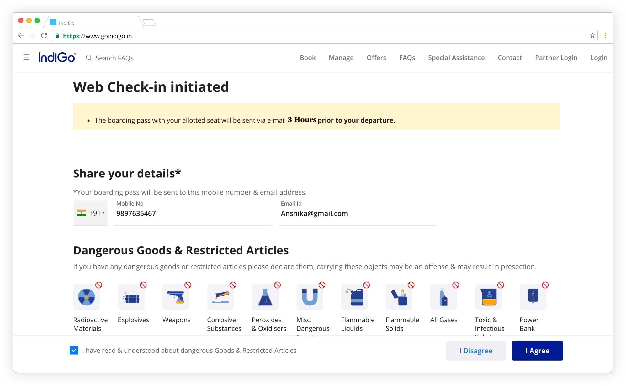 Dangerous Goods & Ristricted Articles